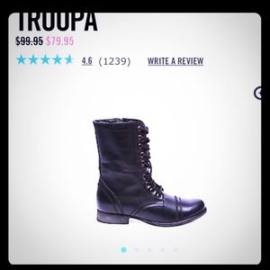 Steve Madden trendy combat boots